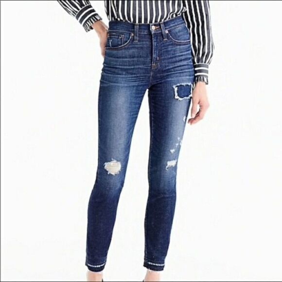 J. Crew Denim - J. Crew Lookout High Rise Lassiter Distressed‎ skinny Jeans size 27 C24